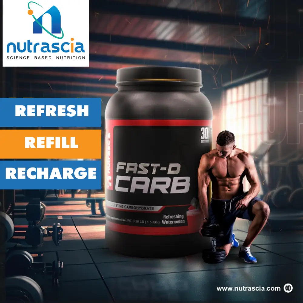 A container of Fast-O Carb nutritional supplement for athletes.